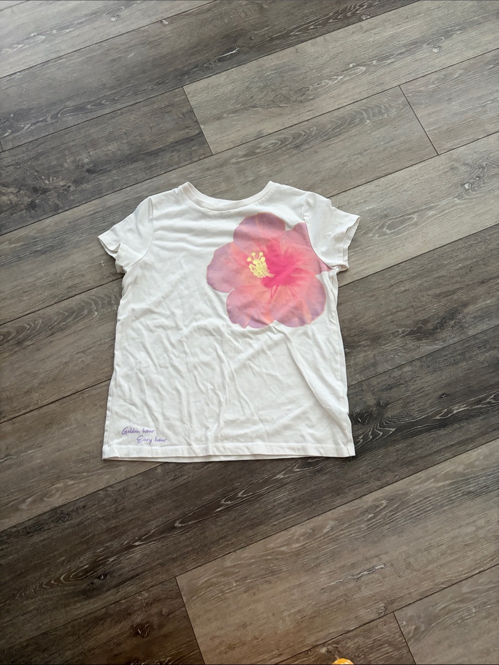 Carter's White Tee with Pink Floral Print